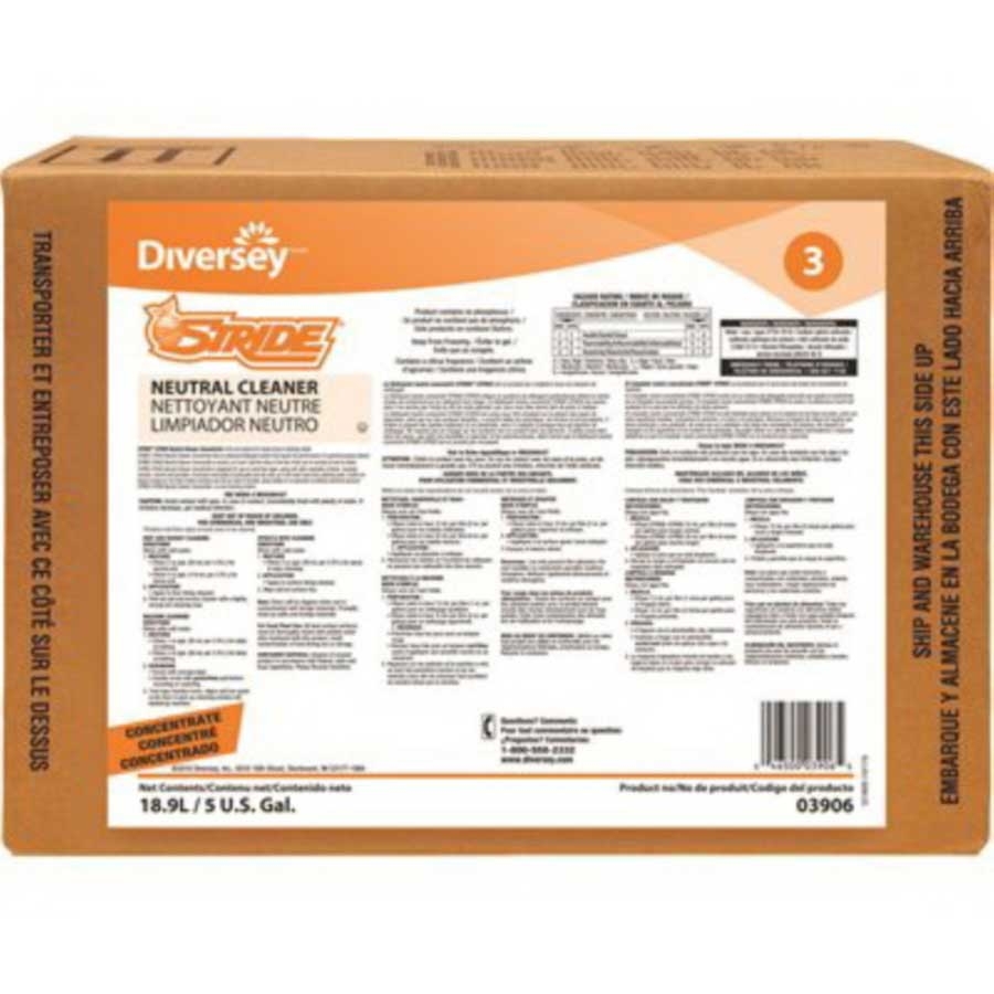 Diversey Stride Orange Citrus 3 Neutral Cleaner Liquid, 5 Gallon