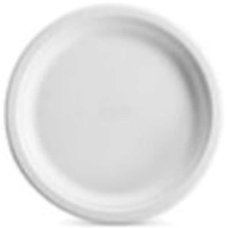 Chinet Venture Classic White Molded Fiber Round Plate, 10 1/2 inch -- 500 per case