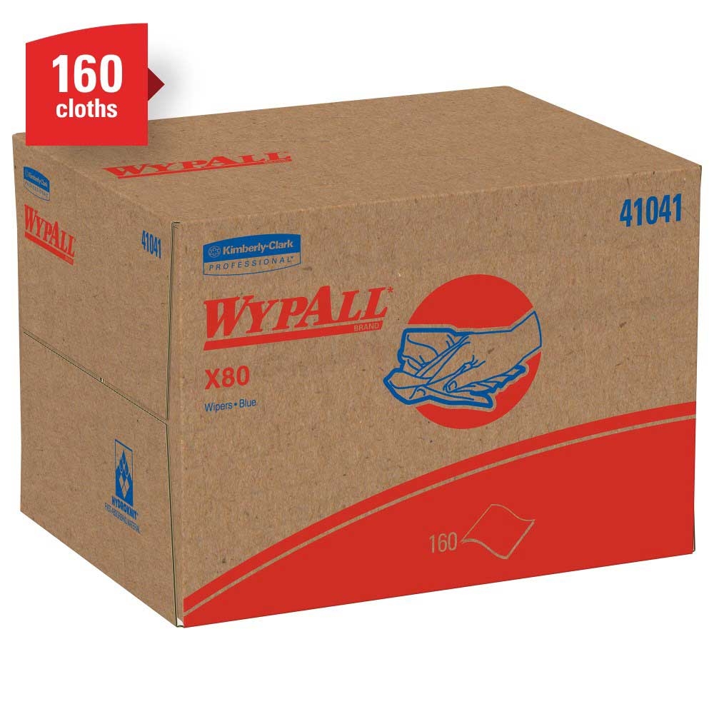 WypAll Blue Paper Wiper Box -- 160 per case