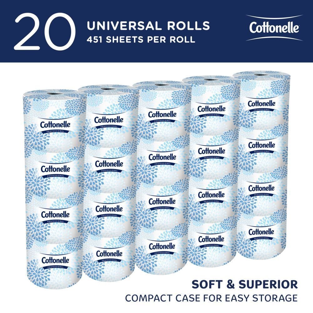 Cottonelle Professional White 2 Ply Standard Roll Toilet Paper, 4.09 x 4 inch -- 20 per case.