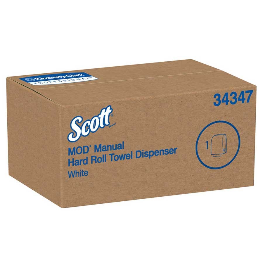 Scott Pro Mod M-series White Plastic Manual Hard Roll Paper Towel Dispenser, 12.66 X 16.44 X 9.18 Inch