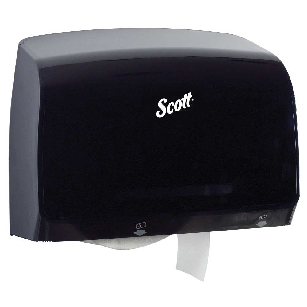 Scott Pro Smoke/Black Jumbo Roll Coreless Toilet Paper Dispenser, 14.13 x 10.39 x 5.87 inch