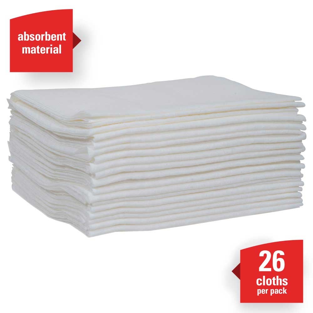 WypAll White Cellulose Fold Wiper, 10 x 12.5 inch -- 832 per case