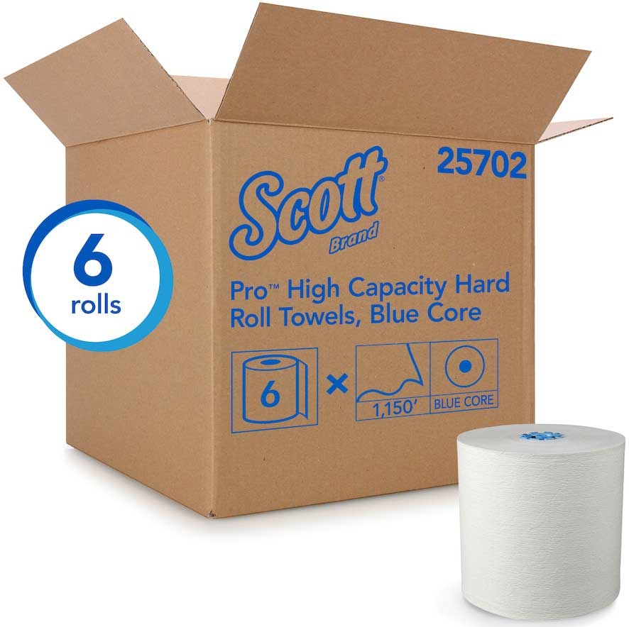 Kimberly Clark Scott Hard Roll White Paper Towel for Mod Dispenser, 6 x 1150 inch -- 6 per case