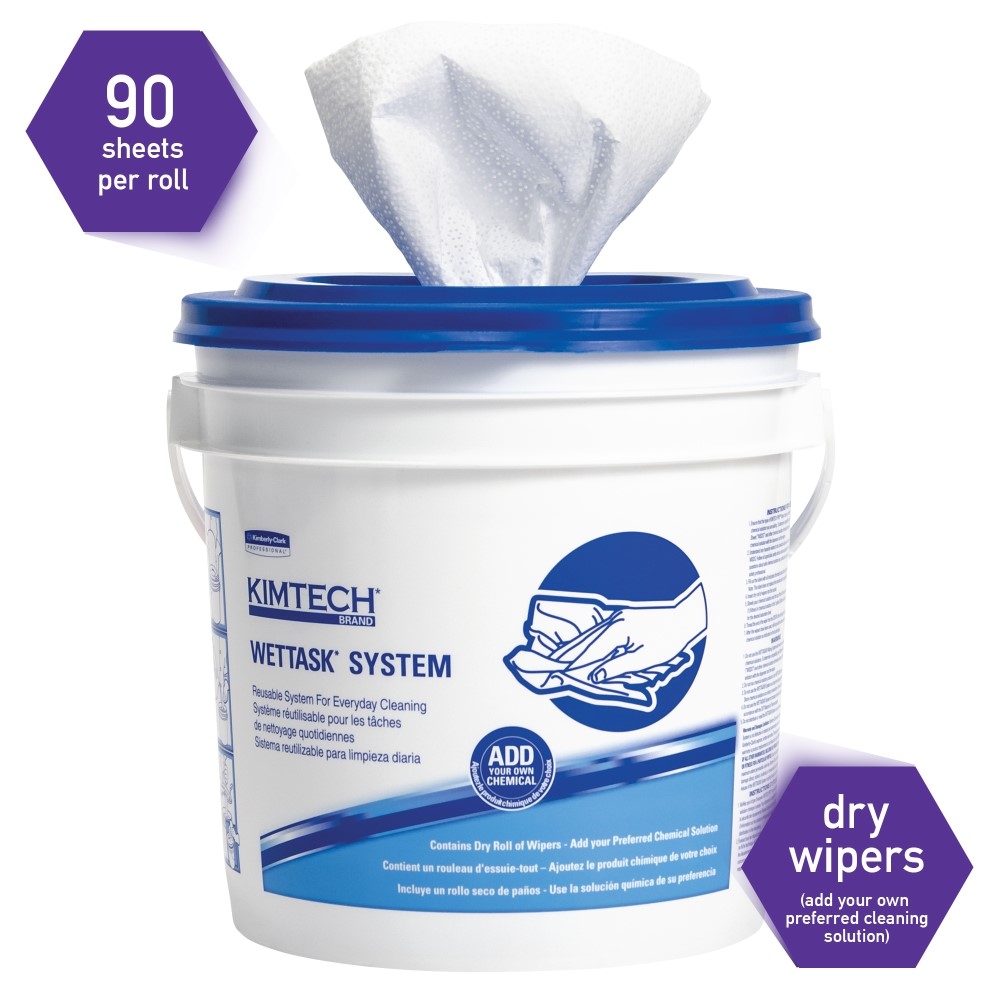 Kimtech White Spunlace Disinfectent/Sanitizing Wipes -- 540 per case