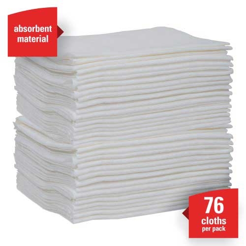 Wypall White Rectangular Reinforced Teri Task Wipe, 12.5 x 12 x 12.0 inch -- 912 per case