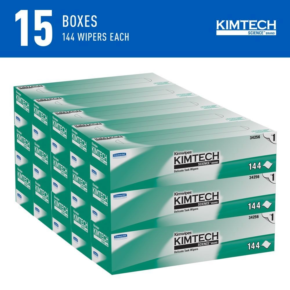 Kimtech Science Kimwipes White 1 Ply Delicate Task Wipes, 15 x 17 inch -- 2100 per case.
