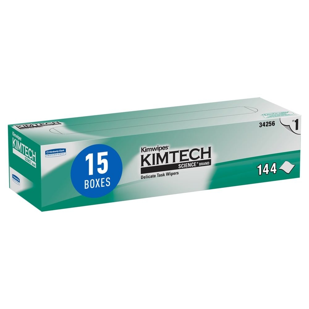 Kimtech Science Kimwipes White 1 Ply Delicate Task Wipes, 15 x 17 inch -- 2100 per case.