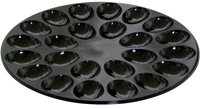 Pactiv RPET Black Egg Insert for 12 inch Caterware -- 100 per case