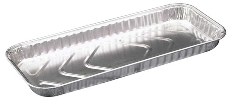 Pactiv Aluminum Silver Oblong Ribbed Sidewall Danish Pan, 24.5 Ounce Capacity -- 500 per case