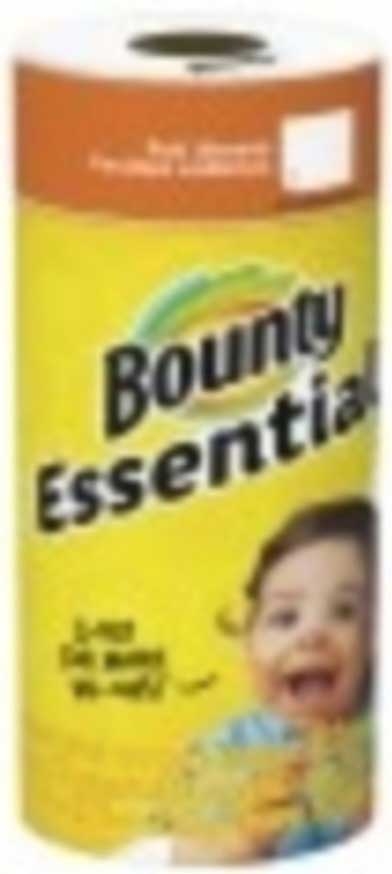 Bounty Essentials Full-Sheet White 2 Ply Paper Towel, 11 x 10.24 inch - 40 sheets per roll -- 30 per case