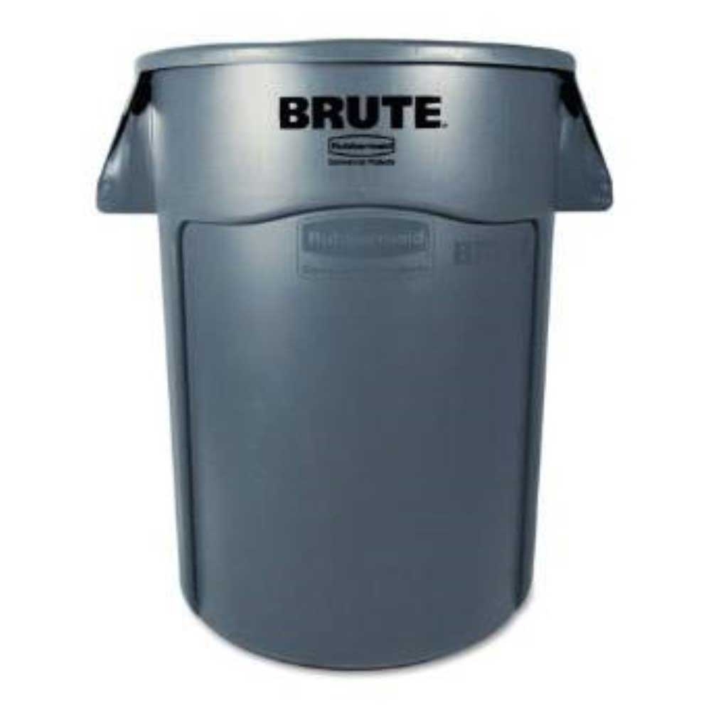 Rubbermaid Brute Plastic Gray Container without Lid, 44 Gallon Capacity