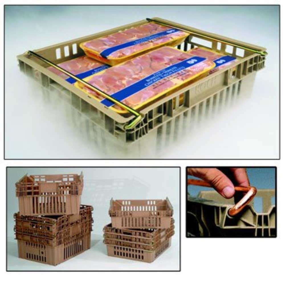 Orbis Beige Plastic Stack-N-Nest ChillPac Tray, 24 x 20.3 x 6.8 inch