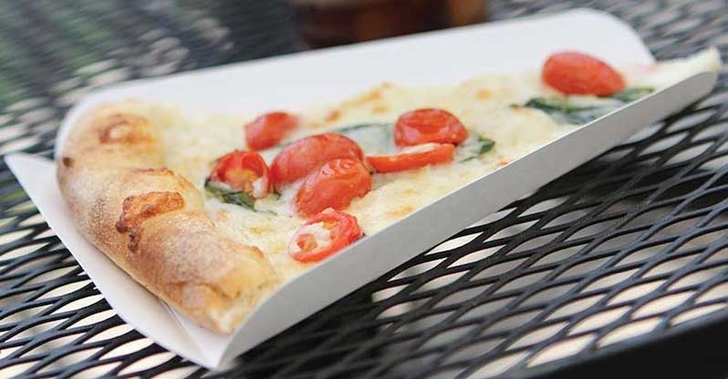 SCT White Pizza Wedge Tray, 7 3/4 x 8 7/16 inch -- 500 per case