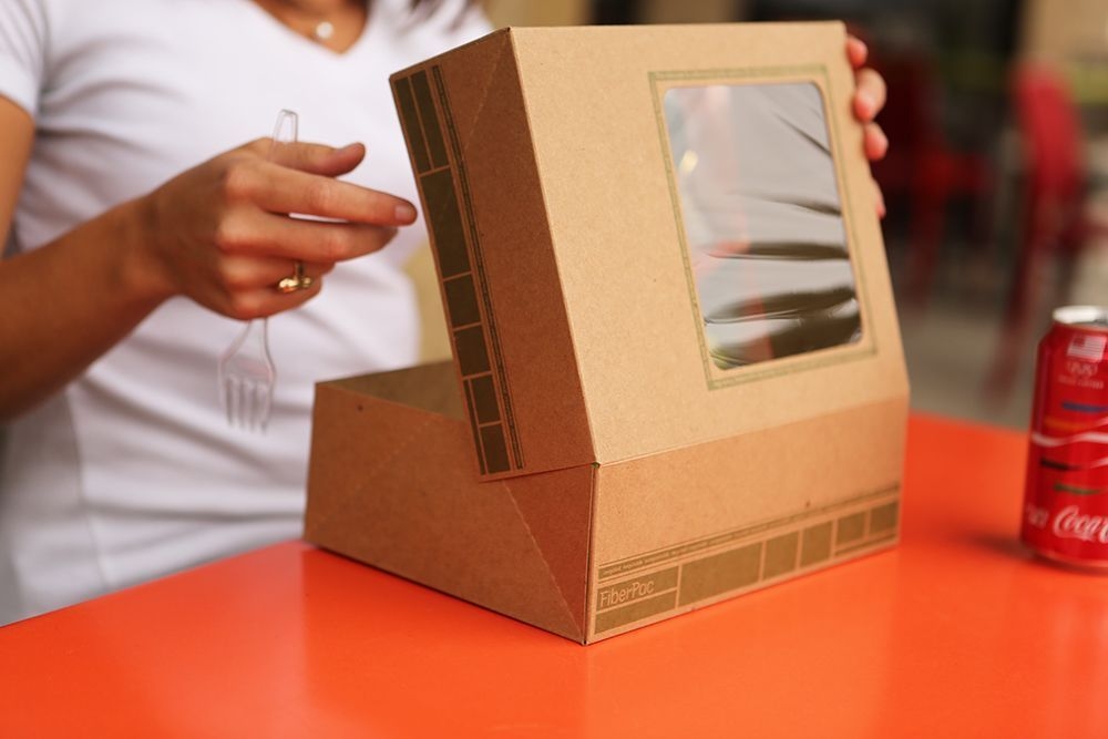 Southern Champion Tray FiberPac Lunch Box, 9 1/4 x 7 3/8 x 3 1/8 inch -- 200 per case.