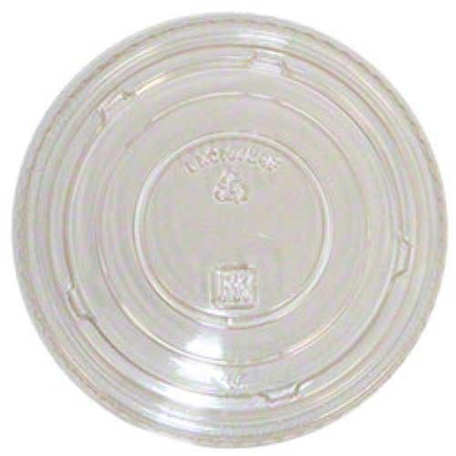 Amhil Clear Polyethylene Terephthalate No Slot Flat Lid fits 12/14/16/20 Ounce Cups -- 1000 per case