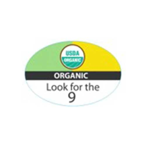 Bollin Organic Look For The 9 Label - 1000 per roll