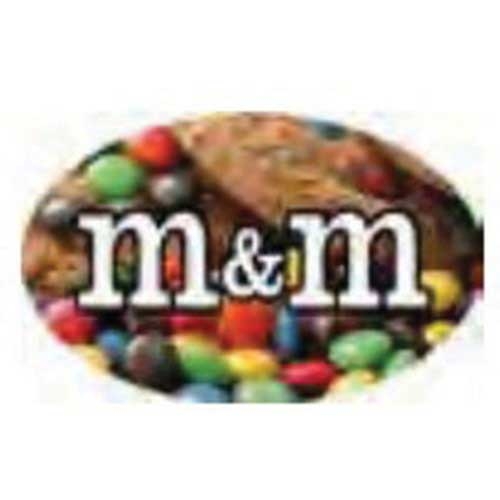 Bollin Oval M and M Flavor Label - 500 per roll