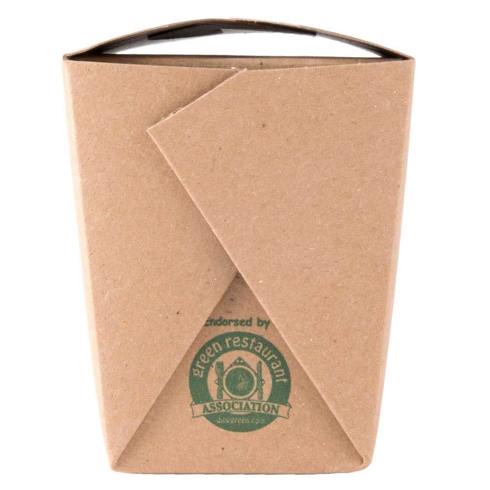 Westrock Fold-Pak Brown Paper Rectangular Microwavable Food Pail, 3.25 inch Height -- 450 per case