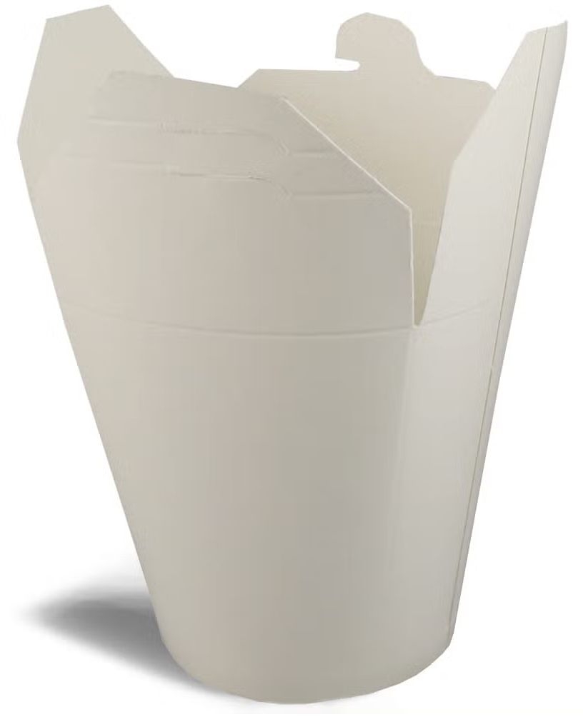Fold-Pak SmartServ White Plain Food Pail, 16 Ounce -- 500 per case.