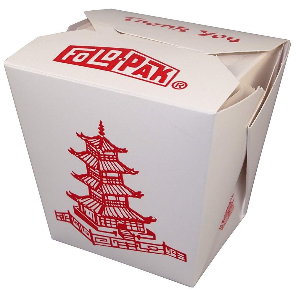 Fold-Pak White Paper Food Container, 32 Ounce Capacity -- 450 per case