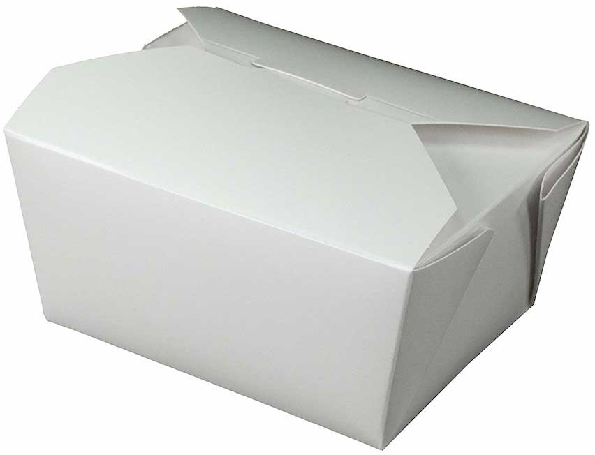 Westrock Bio Pak Fold Pak White Number 1 Food Container, 22 Ounce -- 450 per case
