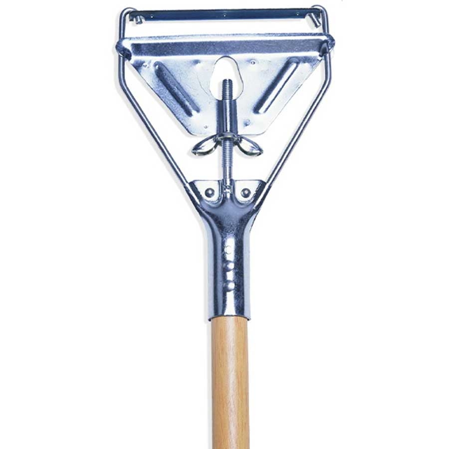 Wilen Metal Stirrup Quick Change Black/Beige Wet Mop Handle, 60 inch -- 12 per case