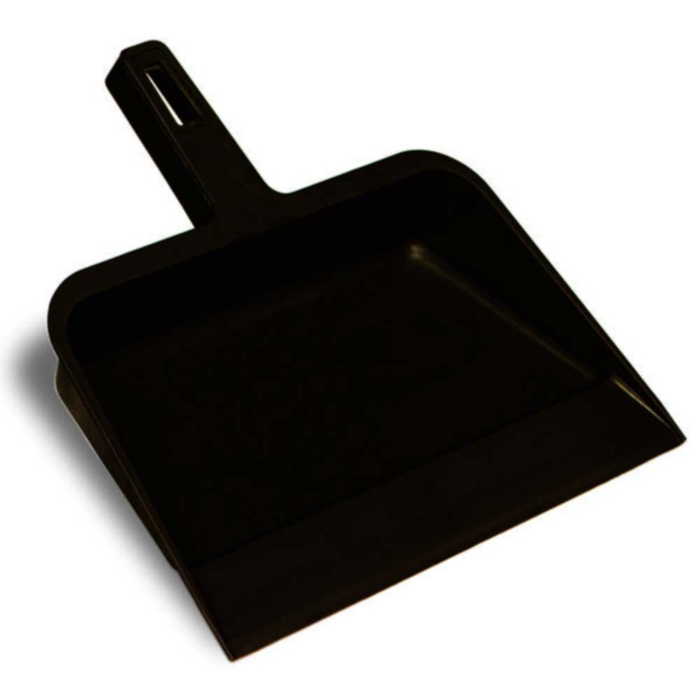 American Plastics Black Industrial Plastic Dust Pan -- 12 per case