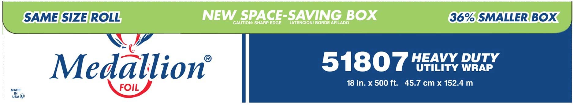 Handi Foil Aluminum Silver Heavy Duty Medallion Foil Sheet, 18 inch x 500 feet