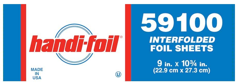 Handi Foil Silver Aluminum Foil Sheet, 9 x 10.75 inch -- 3000 per case