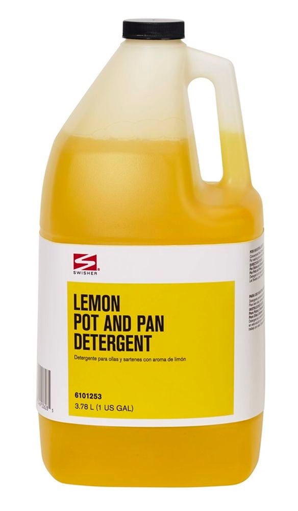 Swisher Yellow Lemon Pot and Pan Detergent, 1 Gallon -- 4 per case