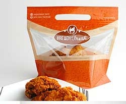 Elkay Ready Fresh 2.6 mil Polypropylene Grab N Go 4 Piece Chicken Pouch, 9 x 8 inch -- 250 per case