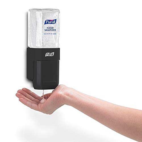 Purell Black Silver Rectangular Acrylonitrile Butadiene Styrene Hand Sanitizer Dispenser, 8.19 x 4.88 x 11.38 inch