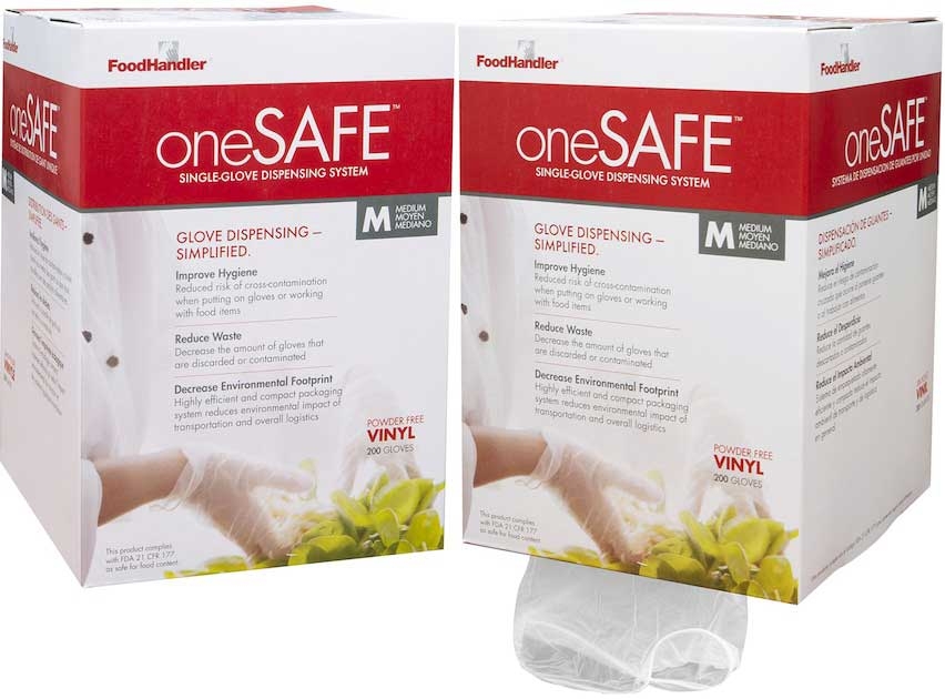 Foodhandler Onesafe Medium Clear Powder Free Vinyl Glove -- 800 per case