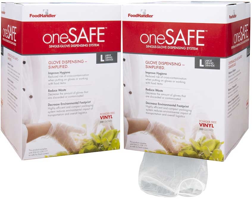 Foodhandler Onesafe Large Clear Powder Free Vinyl Glove -- 800 per case