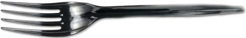 Max Packaging Polystyrene Black Extra Heavyweight Oriented Wrapped Fork -- 1000 per case