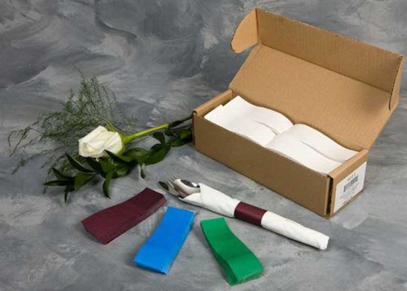 N F String and Son Paper White Self Stick Napkin Band, 4.5 x 1.5 inch -- 20000 per case