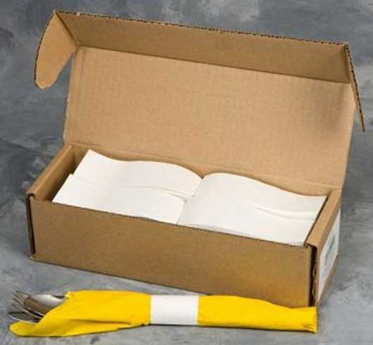 N F String and Son Paper White Self Stick Napkin Band, 4.5 x 1.5 inch -- 20000 per case