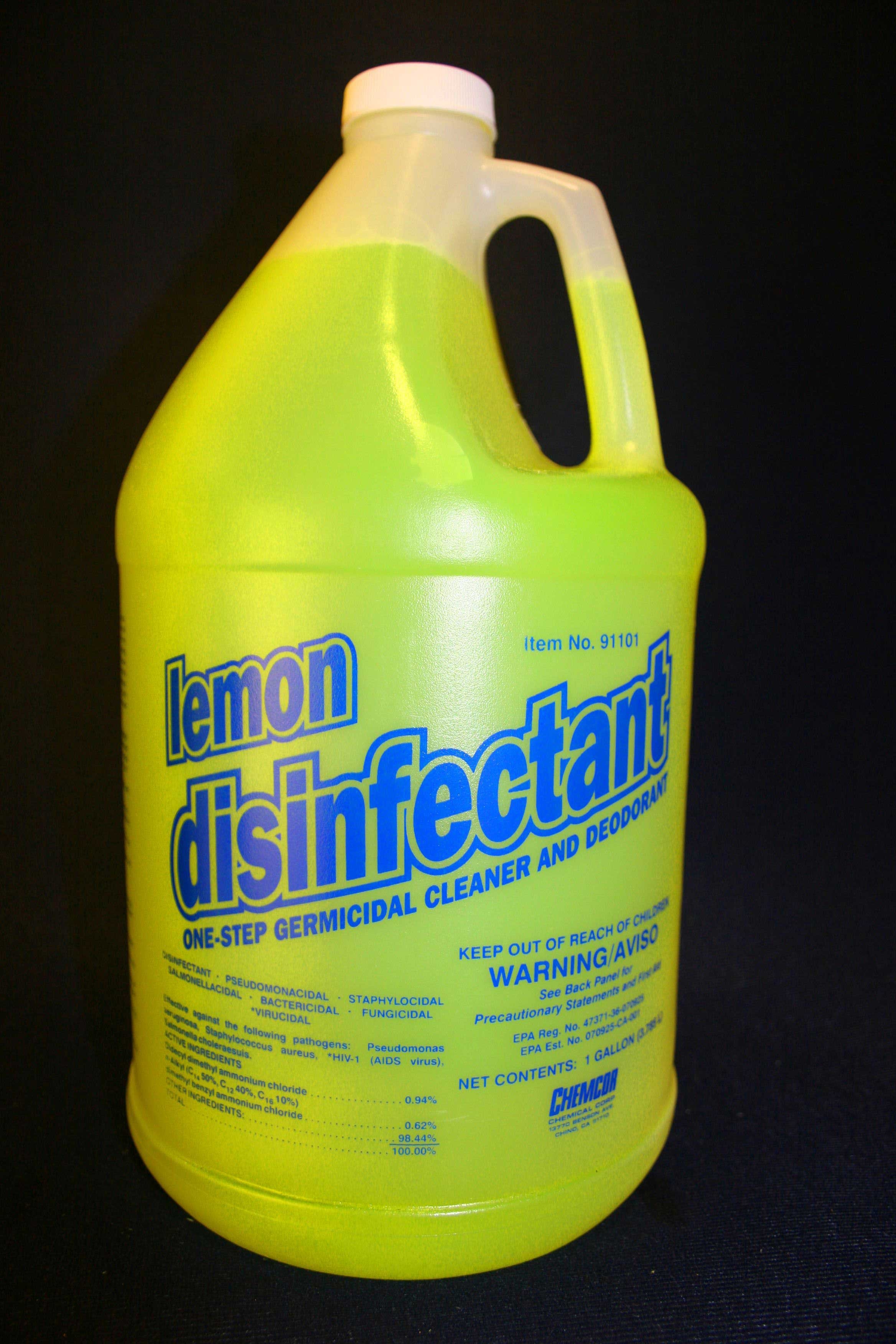 Chemcor Chemical Lemon Disinfectant, 1 Gallon -- 4 per case.