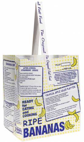 Package Containers Number 7 White Yellow Paper Bag with Handle -- 500 per case