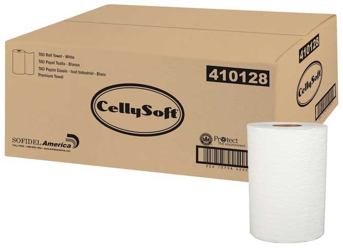 Sofidel CellySoft 1 Ply White Hardwound Towel, 10 inch x 550 Feet -- 6 per case