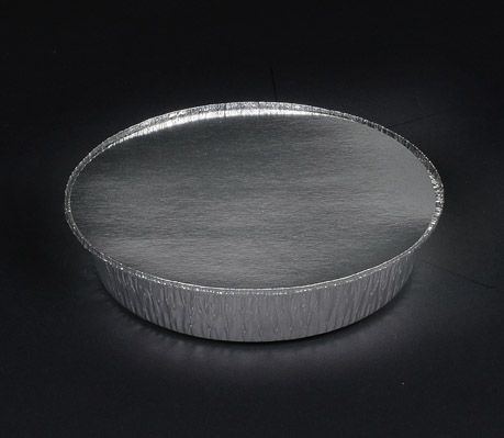 Durable Packaging International Aluminum Round Pan with Board Lid, 8 inch -- 500 per case