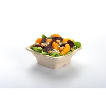 Sabert Natural Pulp Square Bowl, 16 Ounce Capacity -- 300 per case.