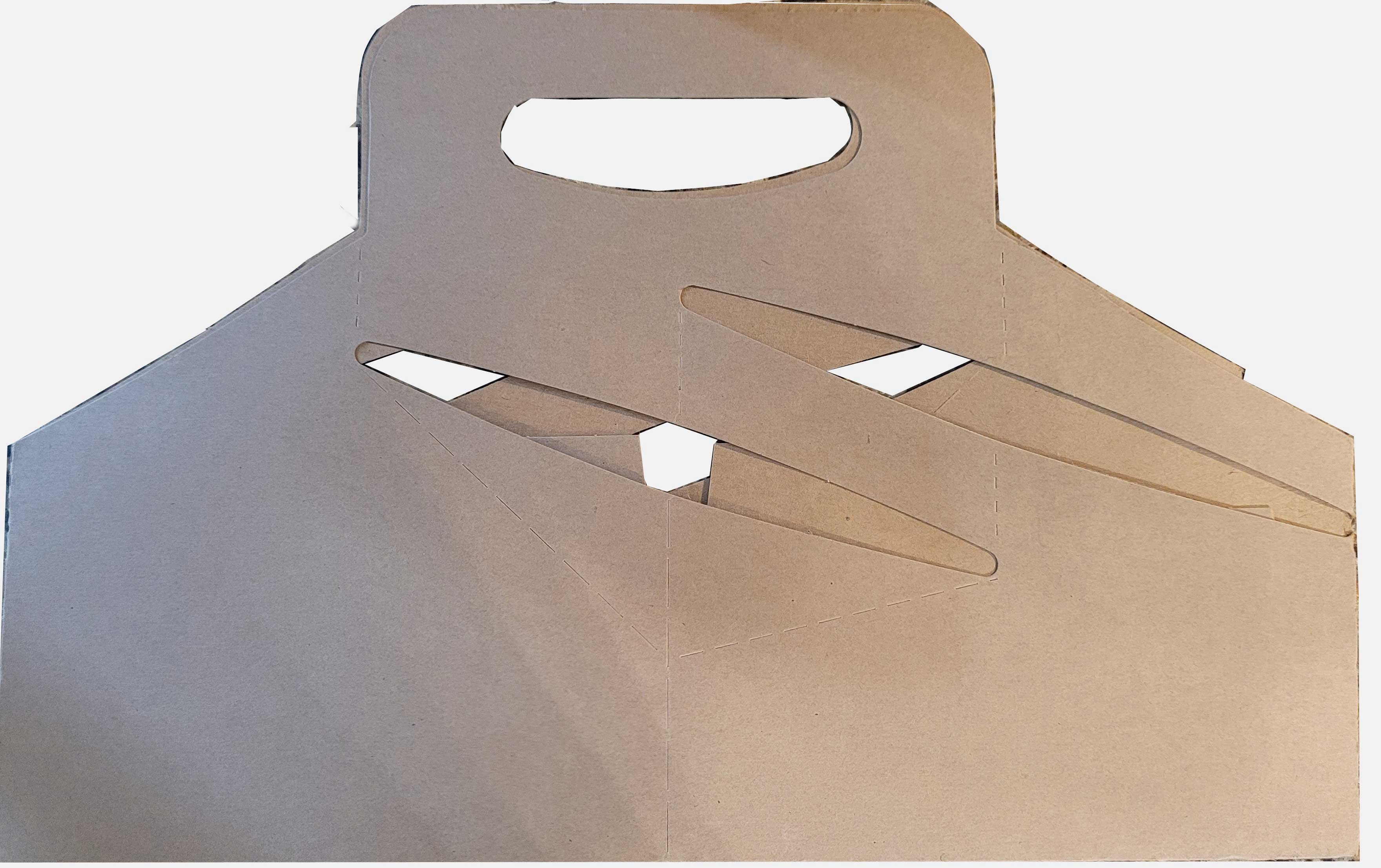 Specialty Quality Packaging 4 Cup Carry Tray with Handle, 7.25 x 7 x 9.25 inch -- 100 per case