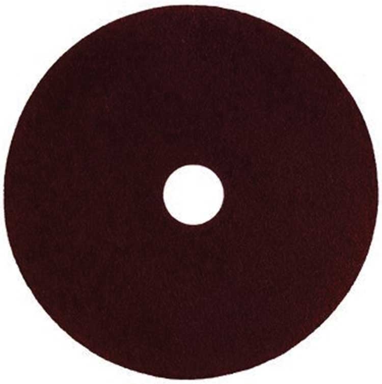 3M Scotch-Brite Maroon Round Surface Preparation Plus Scrubbing Pad, 16 inch -- 5 per case