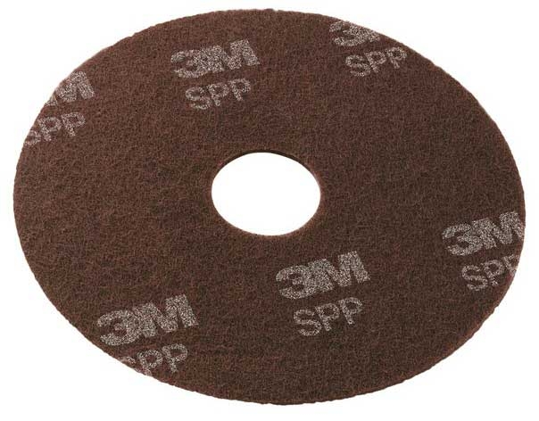3M Scotch-Brite Maroon Round Surface Preparation Plus Scrubbing Pad, 17 inch -- 5 per case