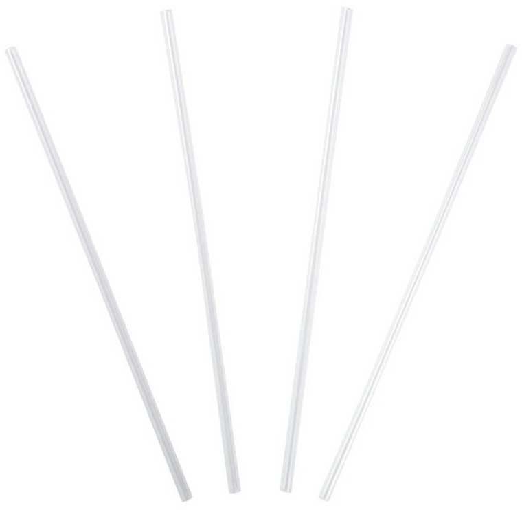 Cell O Core Clear Cylindrical Shape Unwrapped Jumbo Straw, 10.25 inch -- 12000 per case