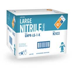 The Safety Zone Black Xlarge Nitrile Powder Free Gloves - 100 per box