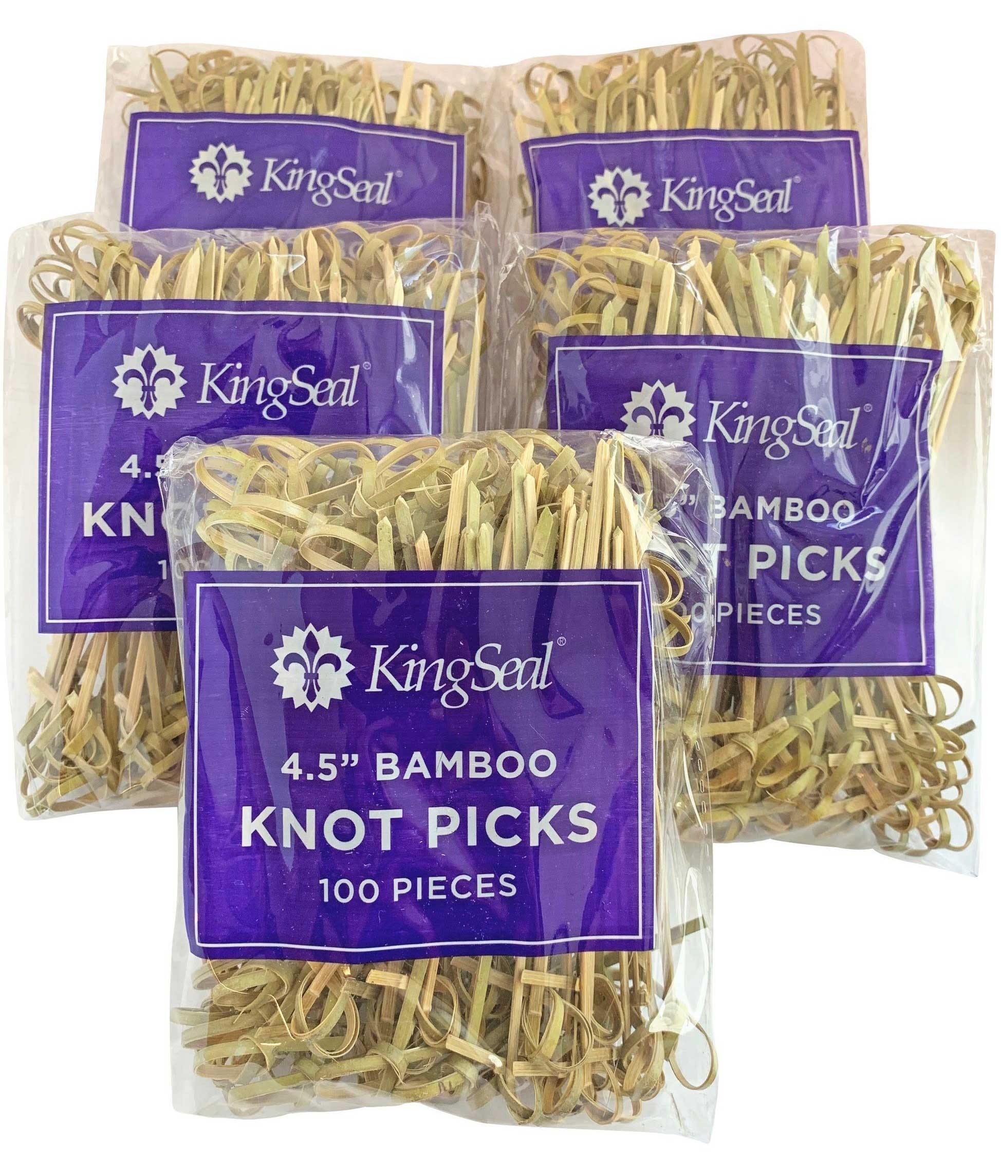 KingSeal Bamboo Knot Pick, 4.5 inch -- 1000 per case