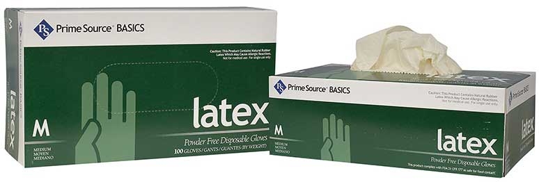 Prime Source Basics White Powder Free Medium Latex Gloves -- 1000 per case